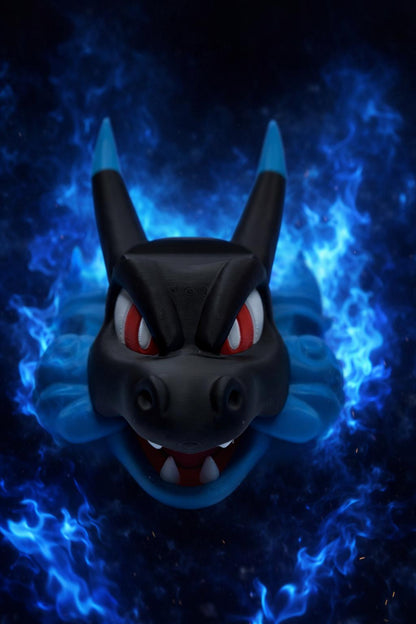 Mega Charizard X-Inspired PS5 Controller Holder - Gaming Stand with Flames