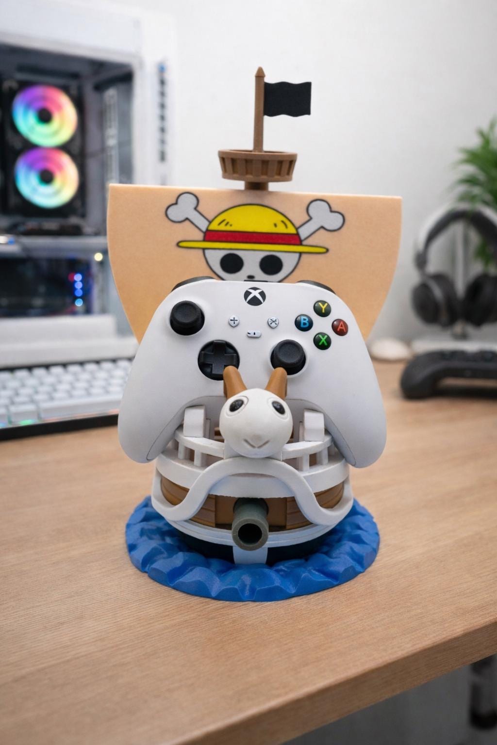 One Piece Going Merry Controller Holder | Anime Gaming Stand, Desk Decor