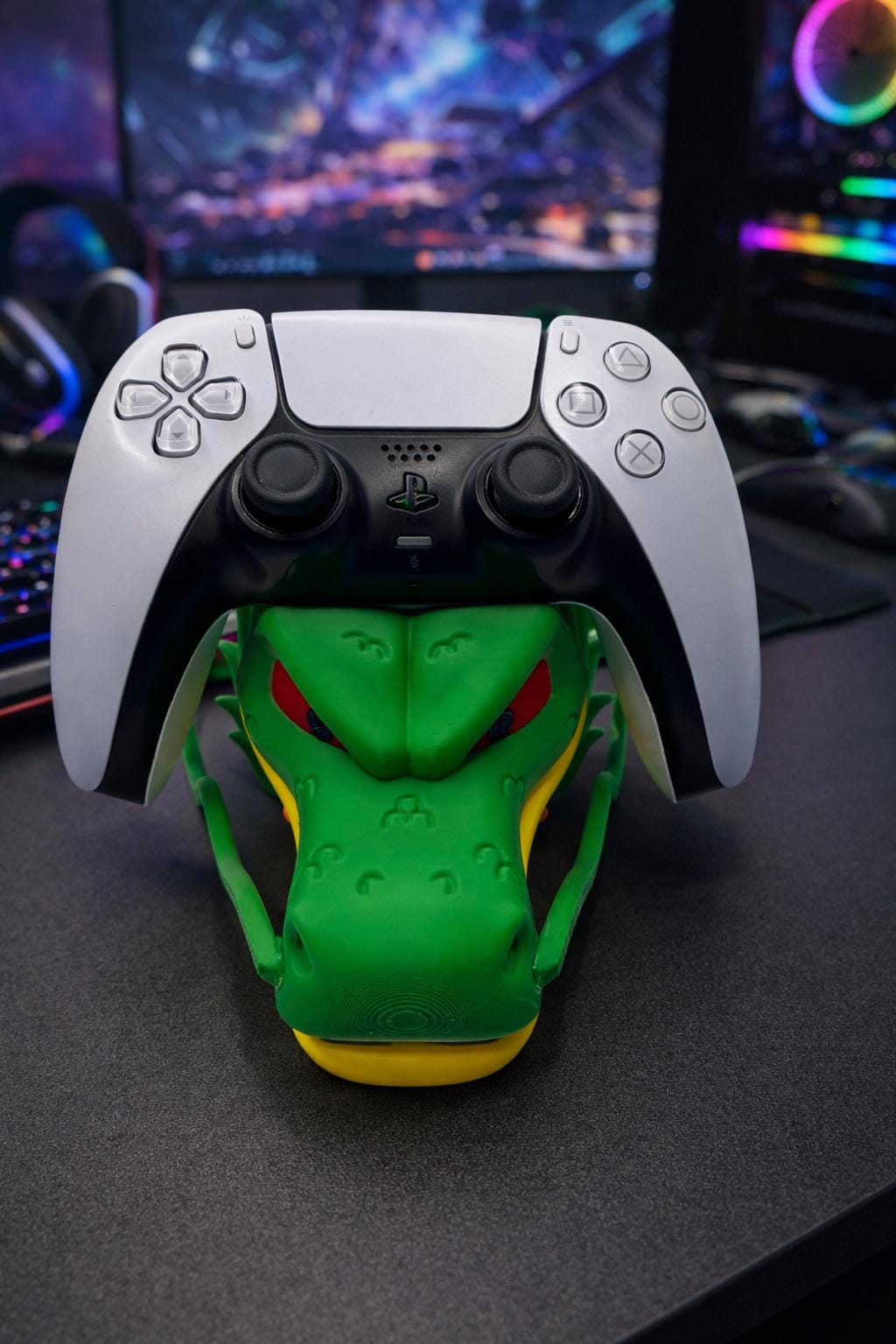 Shenron Dragon Controller Holder – 3D Printed PS5/PS4/Xbox Stand – Gaming Desk Organizer