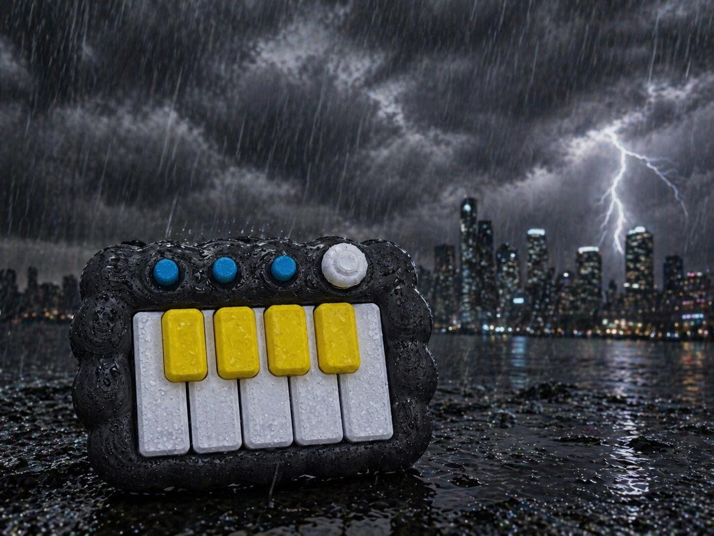 Cloud Piano Fidget Clicker – Mechanical Keyboard Toy with Buttons & Knob | Stress Relief Desk Gadget