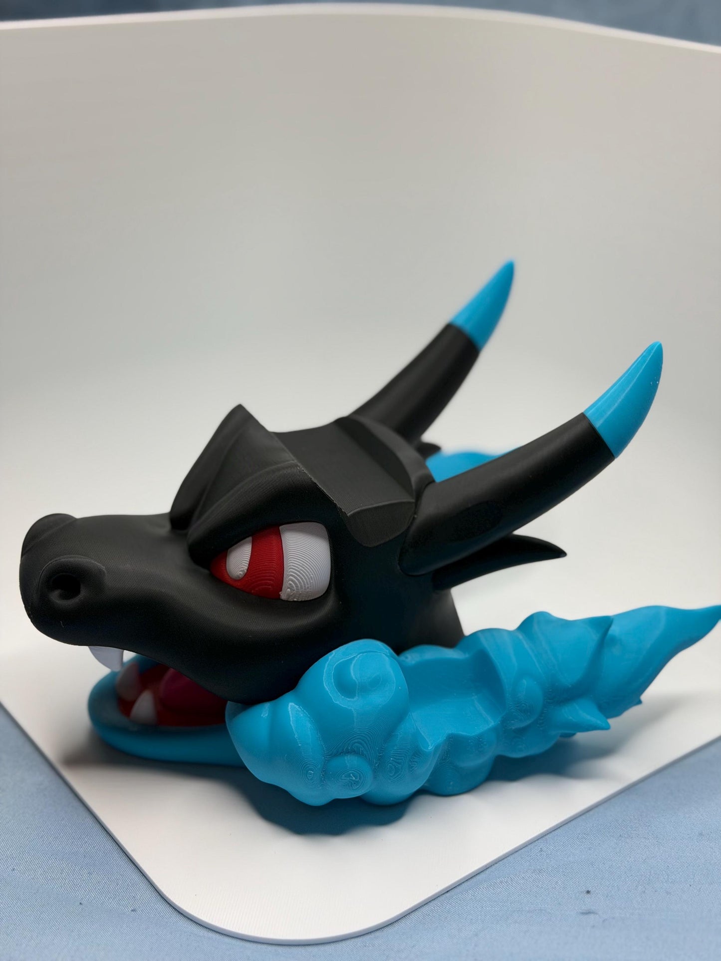 Mega Charizard X-Inspired PS5 Controller Holder - Gaming Stand with Flames