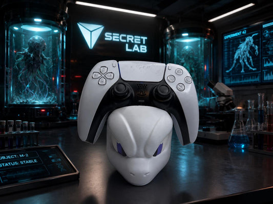 Mewtwo Inspired PS5 Controller Holder | Anime Gaming Desk Stand | Futuristic Controller Dock for PS5, Xbox & Switch