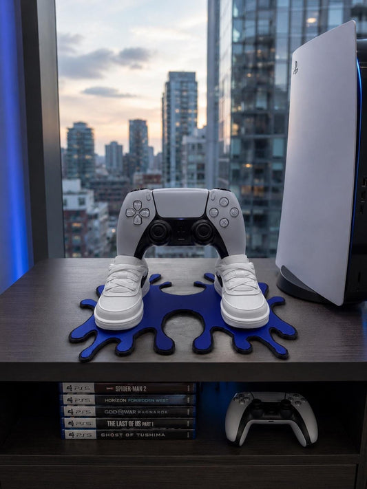 Sneaker Style PS5 Controller Holder | Urban Loft Gaming Decor | 3D Printed Controller Stand for PS5, Xbox & Switch Controllers