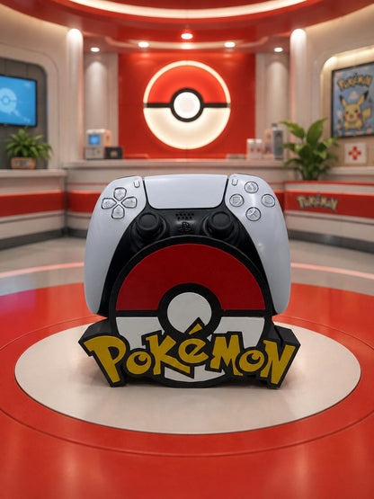 Pokémon Inspired Gaming Controller Holder | Anime Gamer Desk Decor | PS5/Xbox Controller Stand | 3D Printed Gaming Organizer