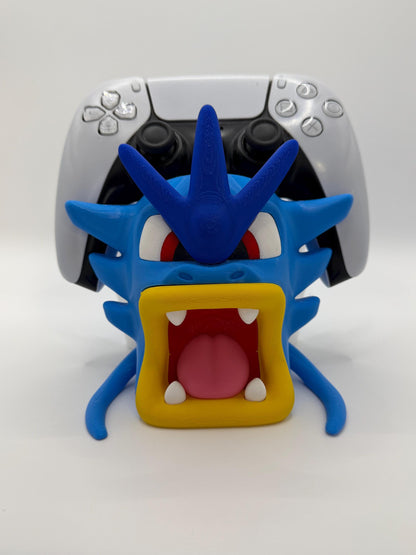 Pokemon Inspired Gyarados Controller Holder | 3D Printed Gaming Desk Display | PS5 & Xbox Controller Stand | Anime Gamer Gift