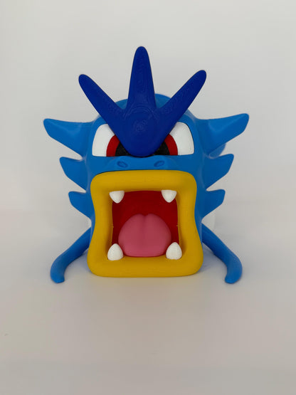 Pokemon Inspired Gyarados Controller Holder | 3D Printed Gaming Desk Display | PS5 & Xbox Controller Stand | Anime Gamer Gift